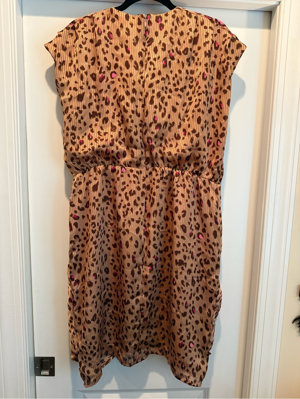 Express Mini Sheath Dress - Leopard Print Plus Pink - Size XL - Picture 5 of 8